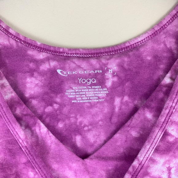 Tek Gear Yoga tie dye athletic v neck tank top - Picture 3 of 7